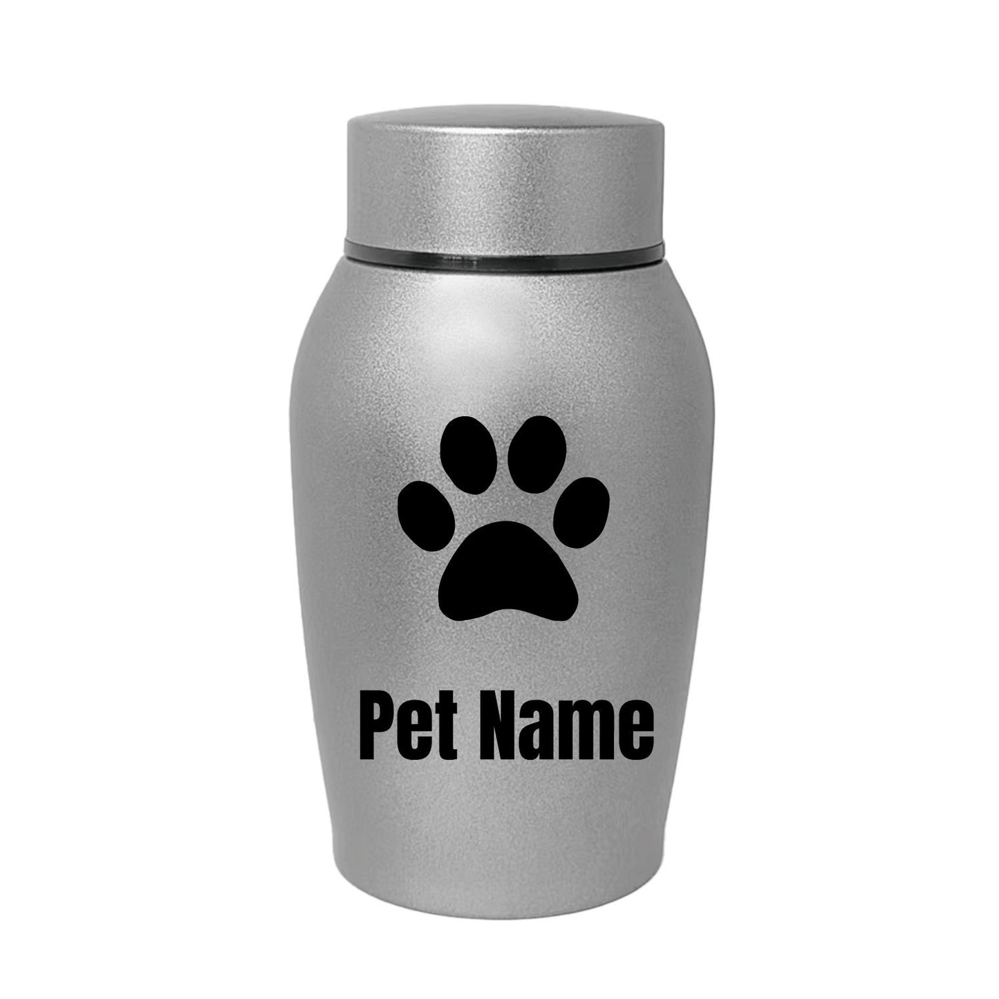 Urne funéraire personnalisée pour animaux de compagnie - acier inoxydable, diverses couleurs et motifs