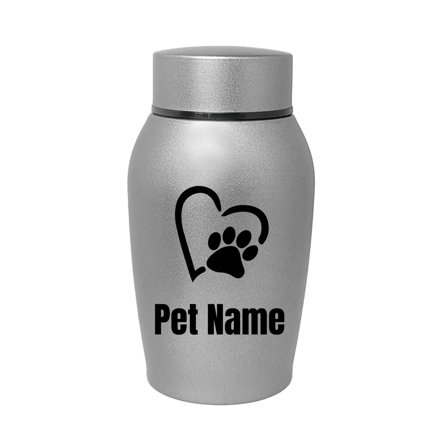 Urne funéraire personnalisée pour animaux de compagnie - acier inoxydable, diverses couleurs et motifs