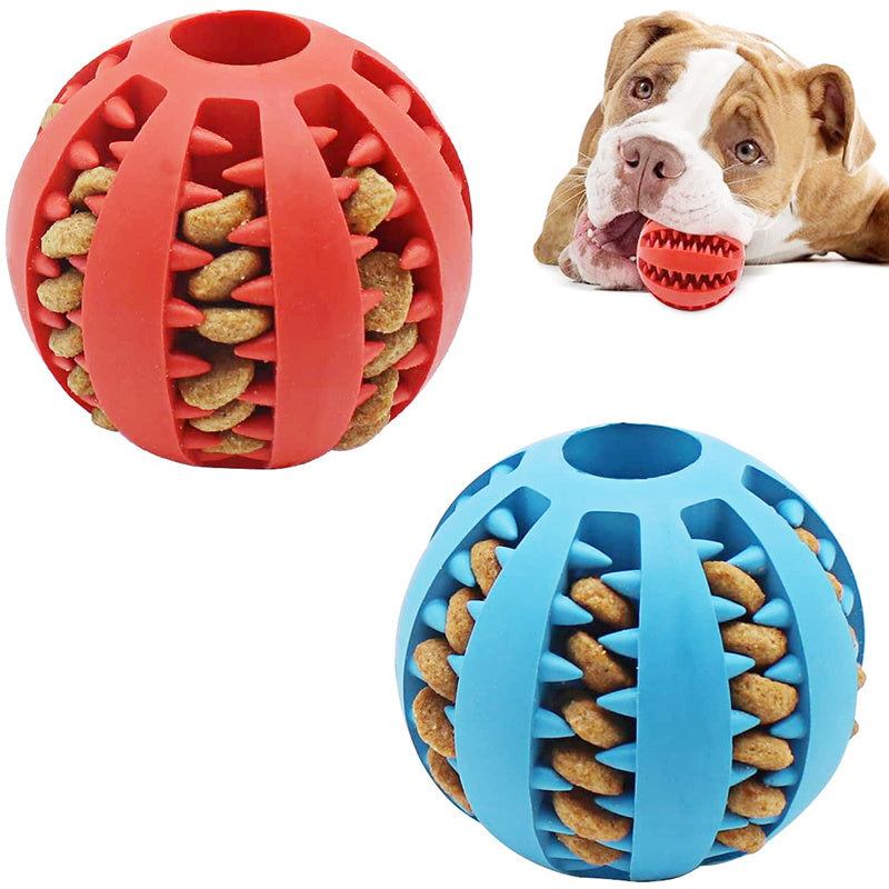 Jouet interactif en forme de balle pour chien, distributeur lent de friandise, diverses couleurs