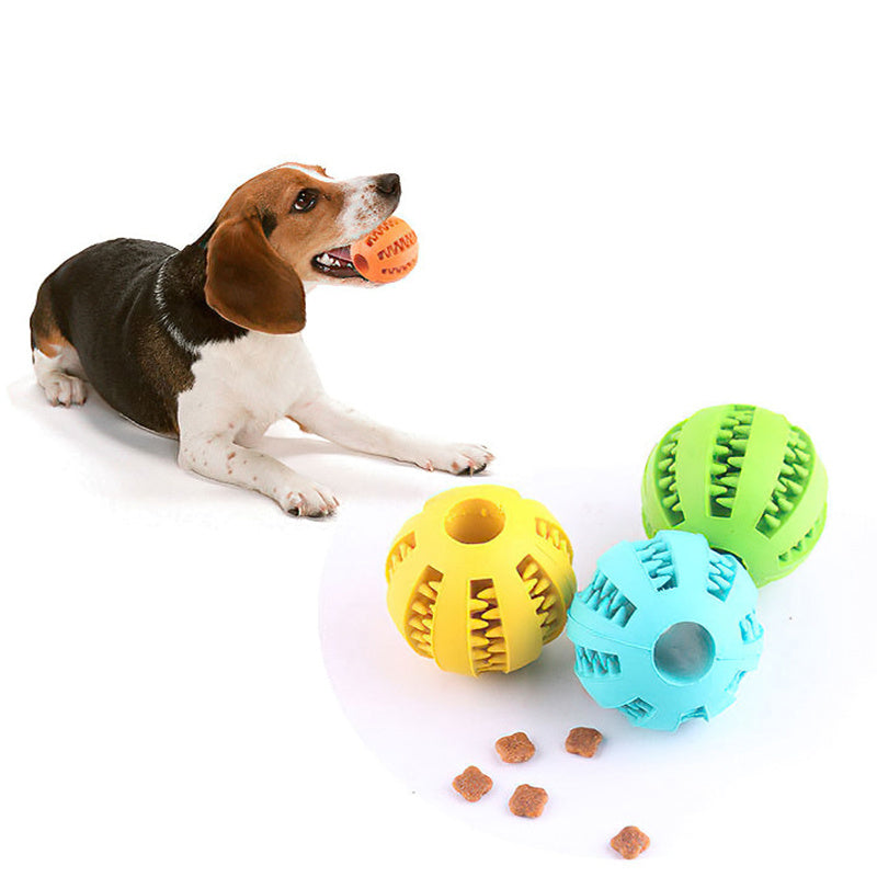Jouet interactif en forme de balle pour chien, distributeur lent de friandise, diverses couleurs