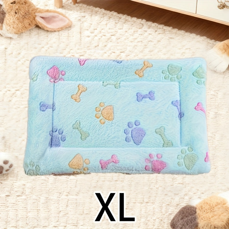 Tapis double épaisseur pour chien et chat, chaud et confortable, divers motifs imprimés, diverses couleurs