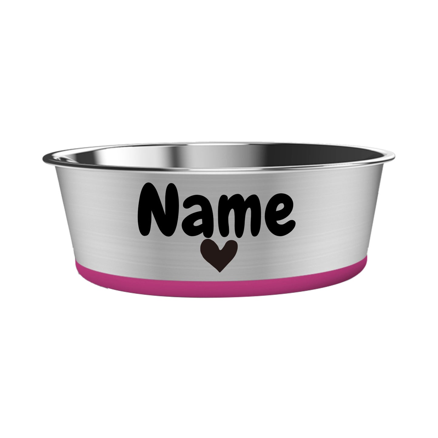 Gamelle pour chien en acier inoxydable personnalisable avec base antidérapante en caoutchouc de diverses couleurs - Nom de l'animal et divers motifs pour personnaliser la gamelle