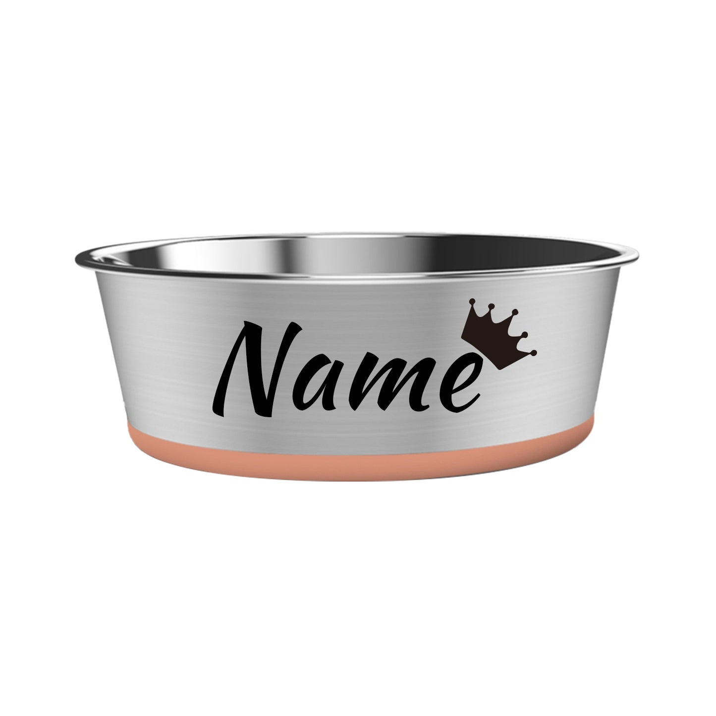 Gamelle pour chien en acier inoxydable personnalisable avec base antidérapante en caoutchouc de diverses couleurs - Nom de l'animal et divers motifs pour personnaliser la gamelle