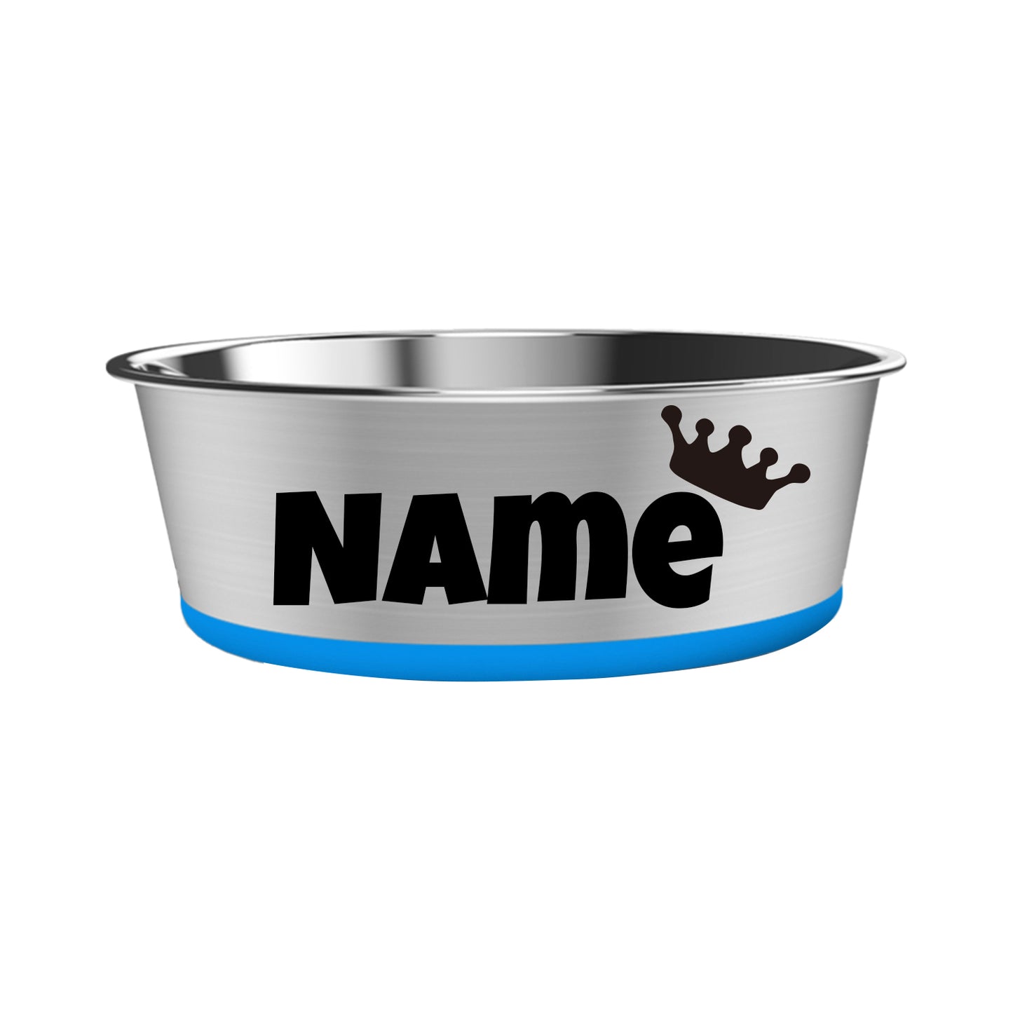 Gamelle pour chien en acier inoxydable personnalisable avec base antidérapante en caoutchouc de diverses couleurs - Nom de l'animal et divers motifs pour personnaliser la gamelle