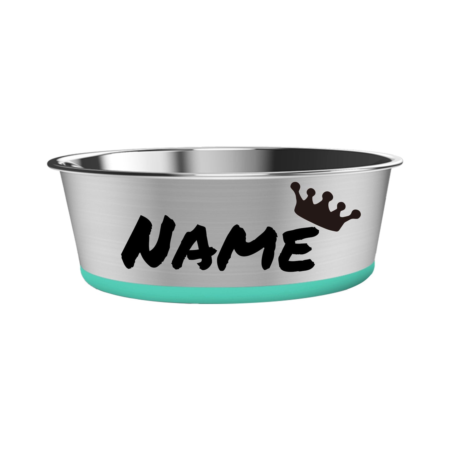Gamelle pour chien en acier inoxydable personnalisable avec base antidérapante en caoutchouc de diverses couleurs - Nom de l'animal et divers motifs pour personnaliser la gamelle