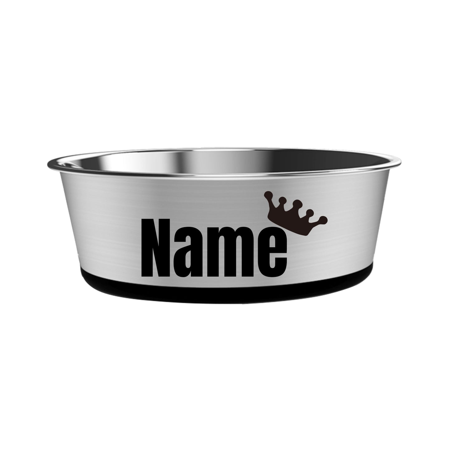 Gamelle pour chien en acier inoxydable personnalisable avec base antidérapante en caoutchouc de diverses couleurs - Nom de l'animal et divers motifs pour personnaliser la gamelle