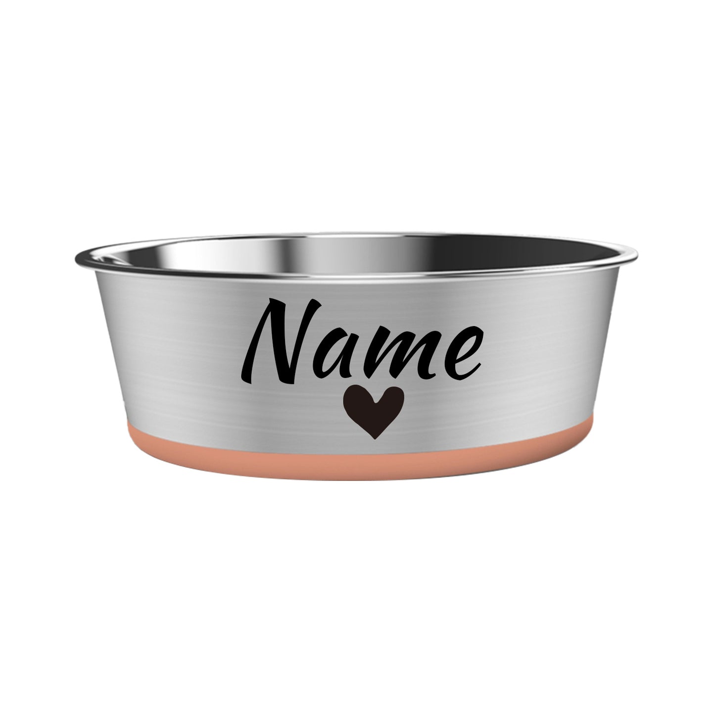 Gamelle pour chien en acier inoxydable personnalisable avec base antidérapante en caoutchouc de diverses couleurs - Nom de l'animal et divers motifs pour personnaliser la gamelle