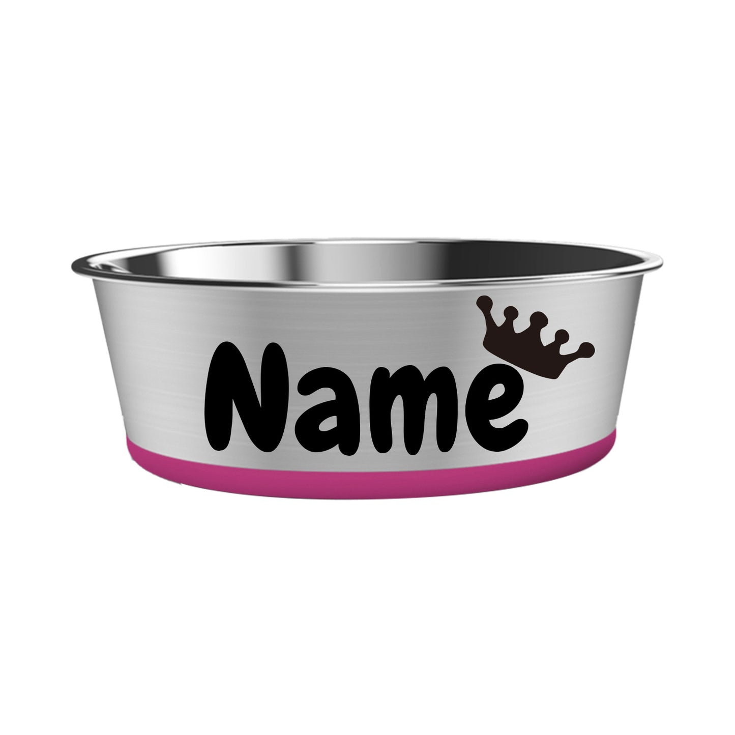 Gamelle pour chien en acier inoxydable personnalisable avec base antidérapante en caoutchouc de diverses couleurs - Nom de l'animal et divers motifs pour personnaliser la gamelle