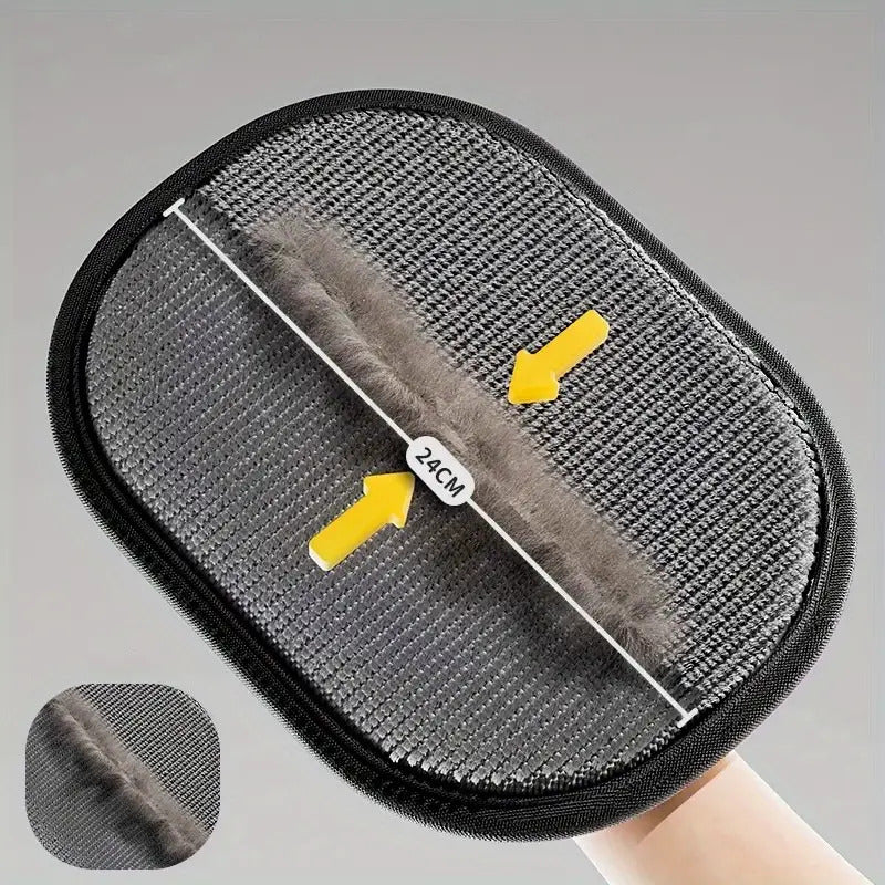 Gant amélioré pour éliminer les poils de chiens et chat sur toutes surfaces, noir