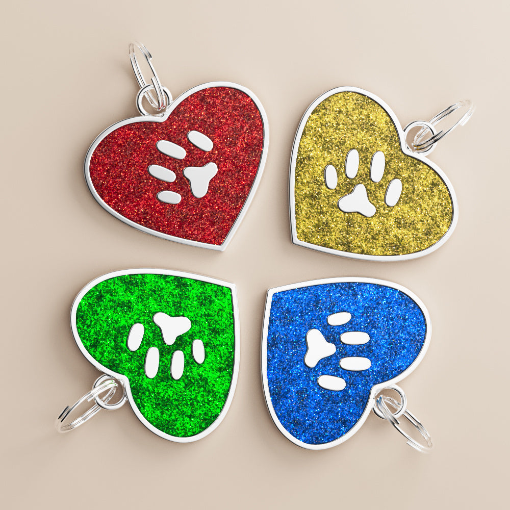 Médaille pour chien et chat personnalisée en forme de cœur, gravées au laser au dos, durables et personnalisées, diverses couleurs