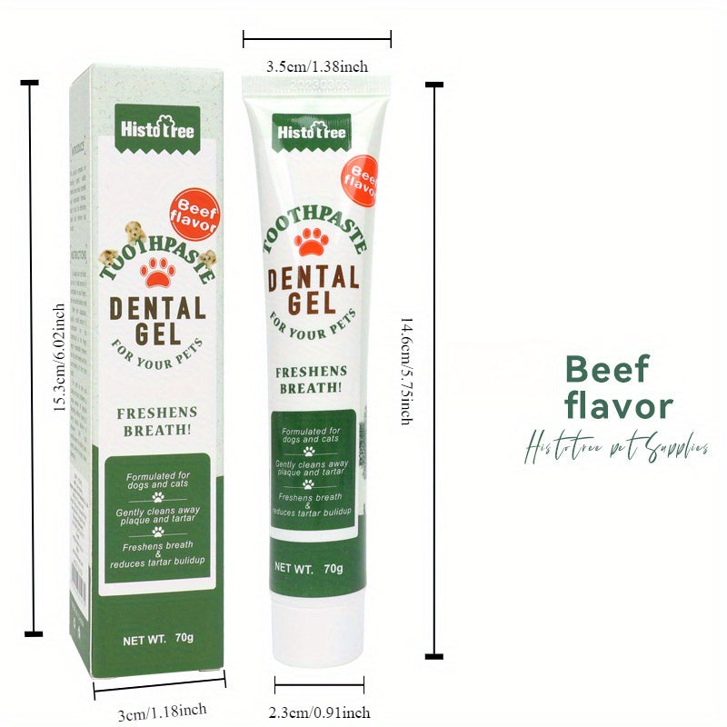 Dentifrice pour chien et chat, produit d'hygiène bucco-dentaire, à saveur de bœuf ou de vanille