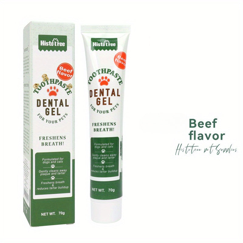 Dentifrice pour chien et chat, produit d'hygiène bucco-dentaire, à saveur de bœuf ou de vanille