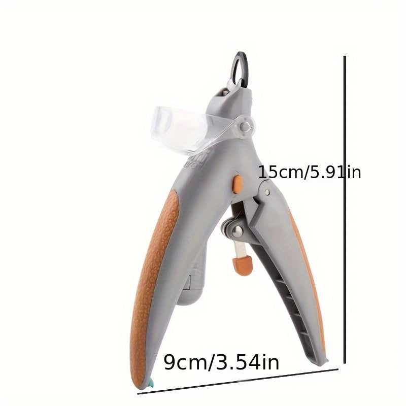 Coupe-ongles lumineux pour chats et chiens, lumière LED, poignée ergonomique et protection de sécurité, alimentés par pile bouton CR2032, design compact