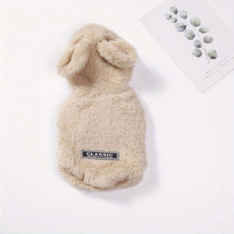 Pull à capuche en polaire pour chien, tout doux et tout chaud, oreilles de lapin sur la capuche, super mignon, diverses couleurs