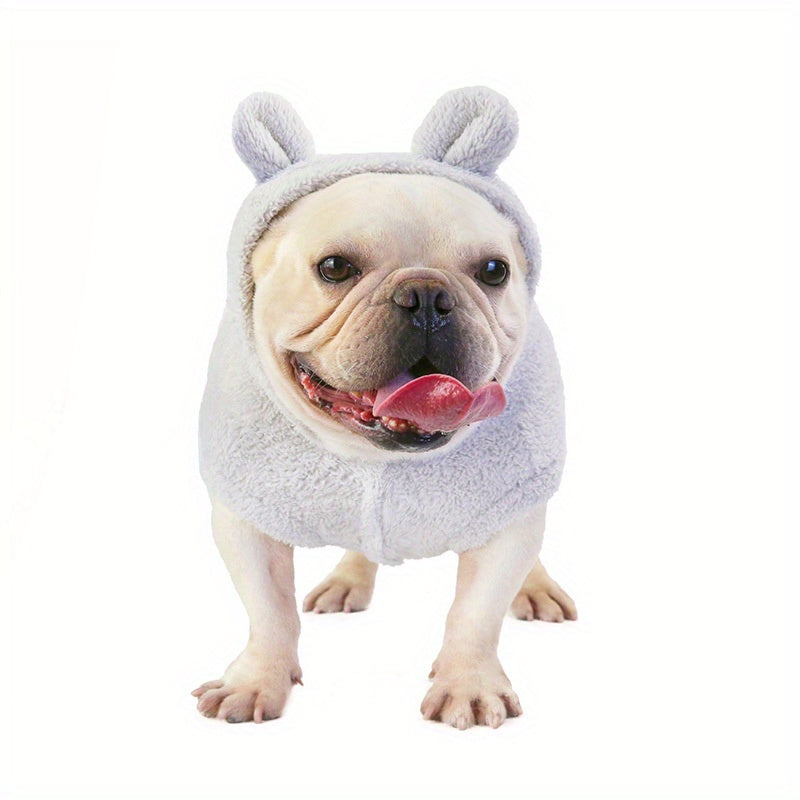 Pull à capuche en polaire pour chien, tout doux et tout chaud, oreilles de lapin sur la capuche, super mignon, diverses couleurs