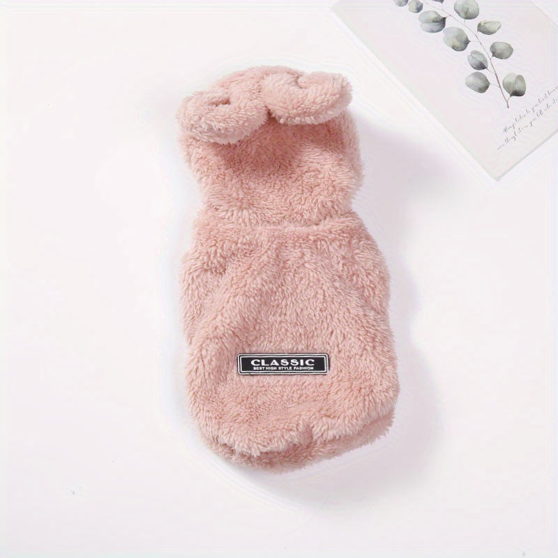 Pull à capuche en polaire pour chien, tout doux et tout chaud, oreilles de lapin sur la capuche, super mignon, diverses couleurs