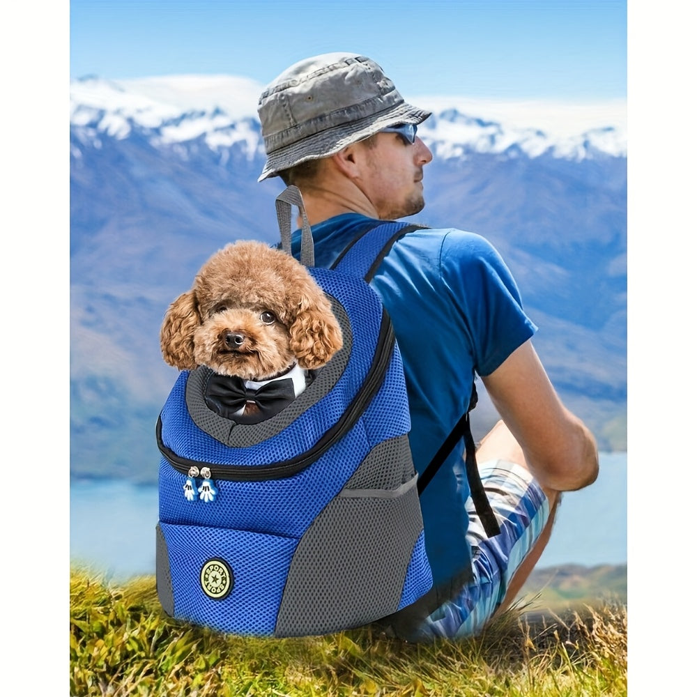 Sac à dos de transport pour chien, réglable à l'avant, ventilé pour un confort optimal, diverses couleurs