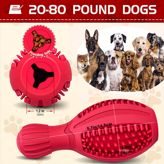 Jouet interactif à mâcher et distributeur lent de friandises pour chiens – Fabriqué en caoutchouc naturel et durable, conception ergonomique, facile à utiliser, convient aux chiens de toutes tailles, diverses couleurs