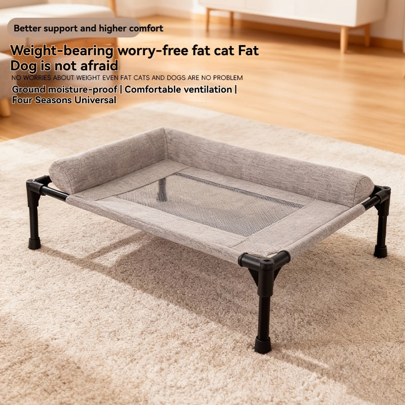 Lit surélevé amovible et lavable pour chien et chat, aéré et respirant par en bas, très confortable