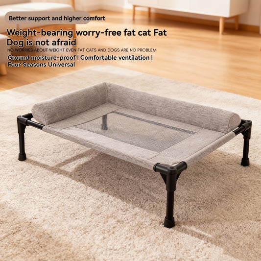 Lit surélevé amovible et lavable pour chien et chat, aéré et respirant par en bas, très confortable