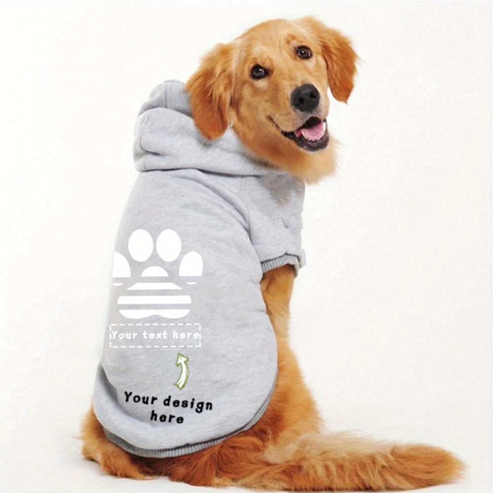 Sweat à capuche personnalisable avec empreintes de pattes