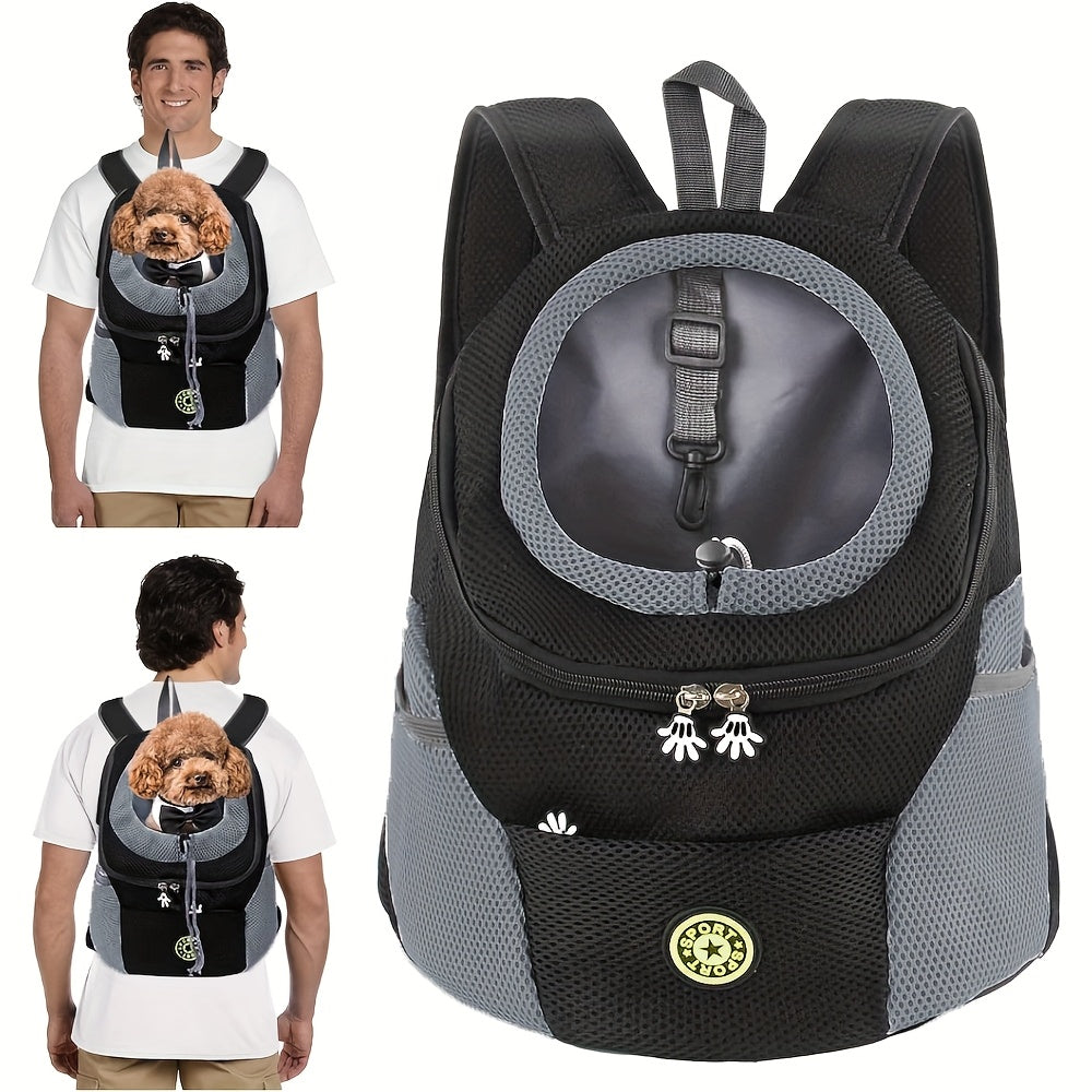 Sac à dos de transport pour chien, réglable à l'avant, ventilé pour un confort optimal, diverses couleurs