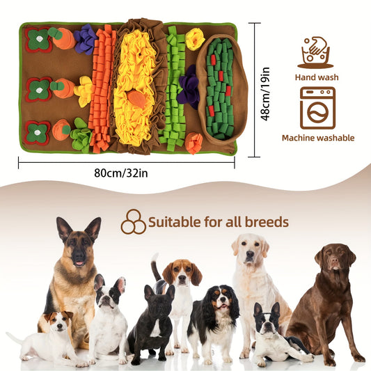 Tapis interactif pour chiens, pour exercices olfactifs, tapis d'alimentation lente et anti-stress, lavable en machine