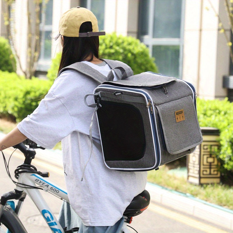 Sacoche de transport pour chien et chat lors des balades en vélo, transformable en sac à dos, léger, aéré et confortable, diverses couleurs