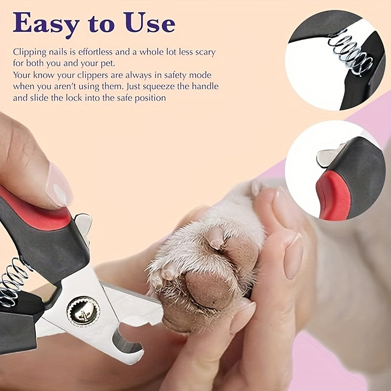 Coupe-ongles pour animaux de compagnie, pince spéciale pour les ongles/griffes des chiens et chats, noir et rouge