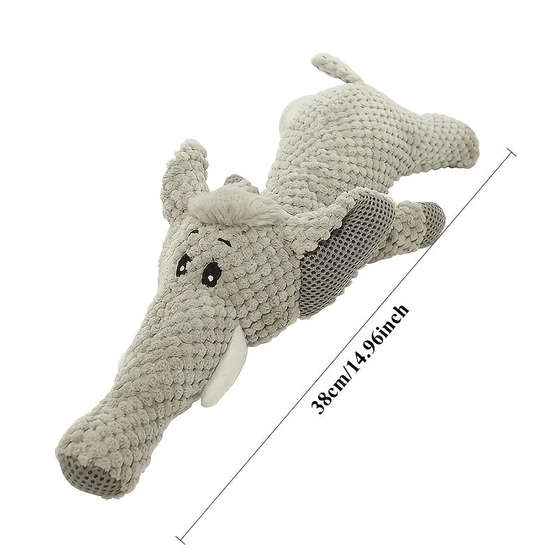 Grande peluche pour chien avec son, modèle de lion, loup, éléphant et canard