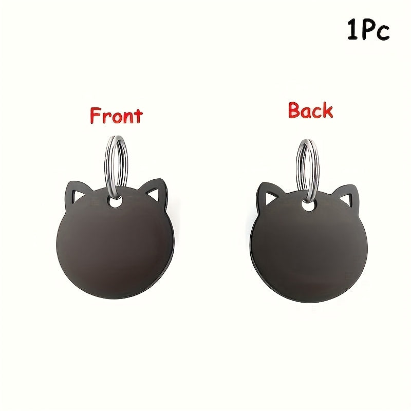 Médaille d'identification personnalisée pour chat, personnalisation gratuite. En forme de tête de chat, diverses couleurs