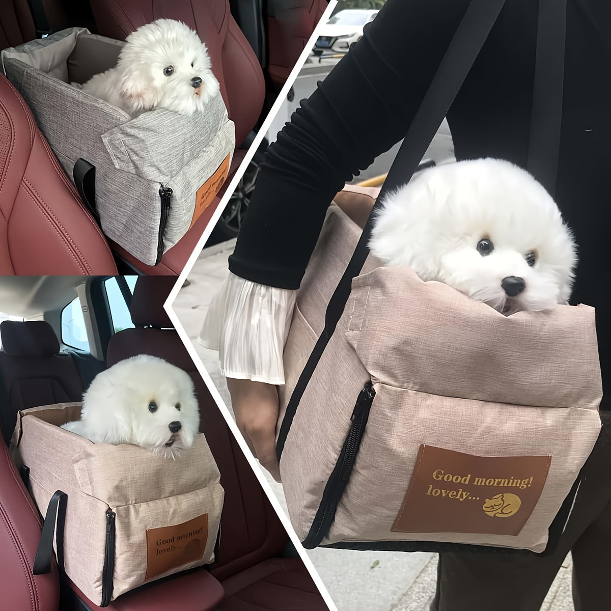 Sac de transport pour chien et chat, pour la voiture ou portable à l'épaule, il emmènera votre petit compagnon partout avec vous. Diverses couleurs