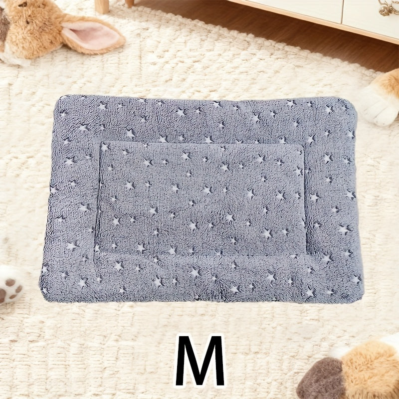 Tapis double épaisseur pour chien et chat, chaud et confortable, divers motifs imprimés, diverses couleurs