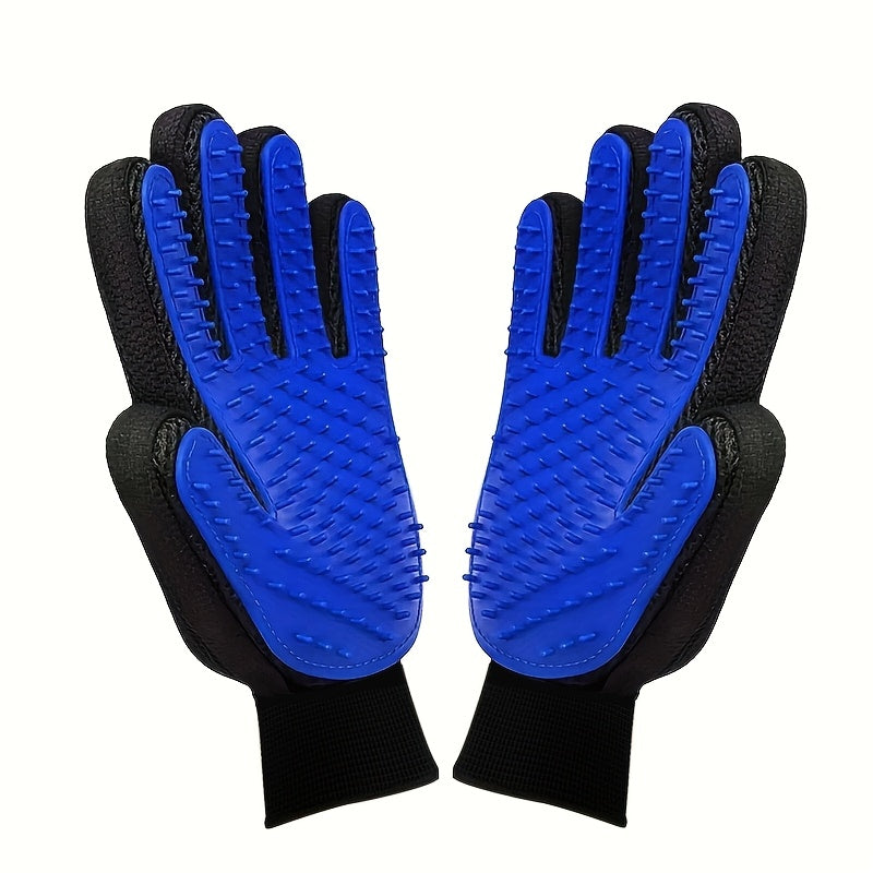 Lot de 2 gants de toilettage pour animaux, pour démêler et masser votre chien ou votre chat, élimine les poils morts, diverses couleurs