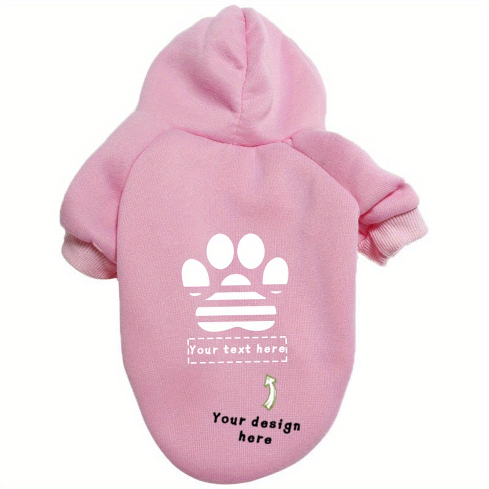 Sweat à capuche personnalisable avec empreintes de pattes