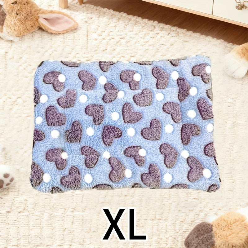 Tapis double épaisseur pour chien et chat, chaud et confortable, divers motifs imprimés, diverses couleurs