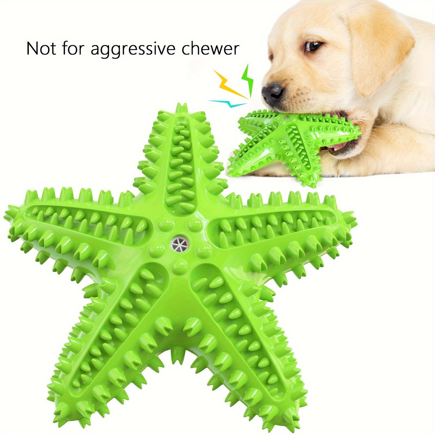 Jouet à mâcher interactif pour chien, pour jouer avec les molaires, en forme d'étoile de mer, résistant et qui couine, diverses couleurs