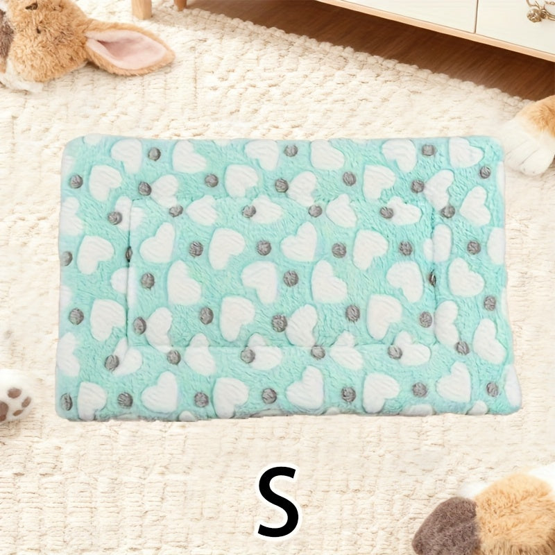 Tapis double épaisseur pour chien et chat, chaud et confortable, divers motifs imprimés, diverses couleurs