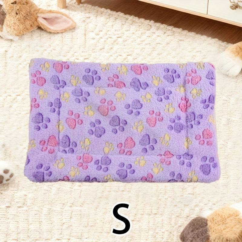 Tapis double épaisseur pour chien et chat, chaud et confortable, divers motifs imprimés, diverses couleurs