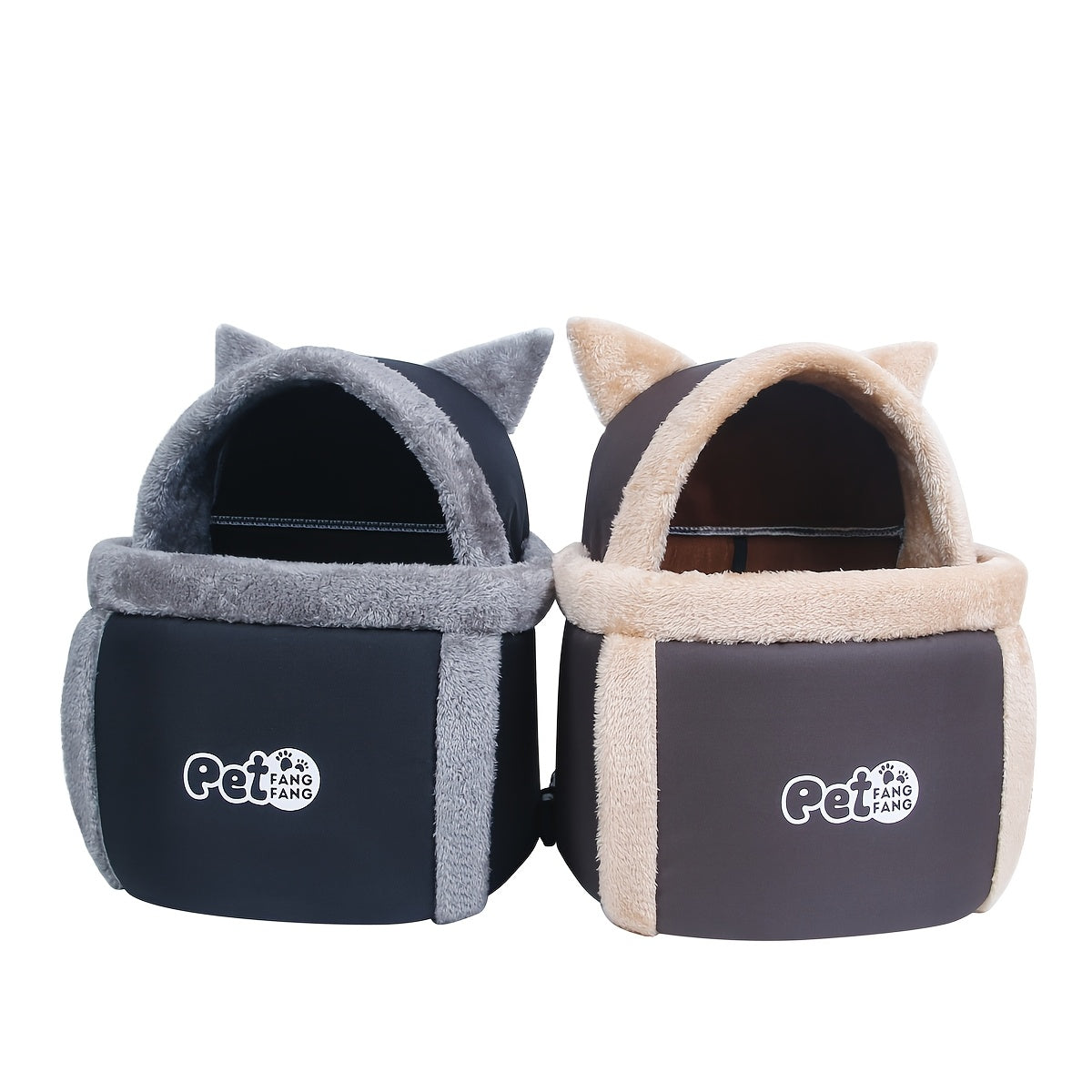 Sac de transport pour chat et petit chien, grande capacité pour rester au chaud en hiver, avec un harnais de sécurité, doux et respirant, design mignon, diverses couleurs