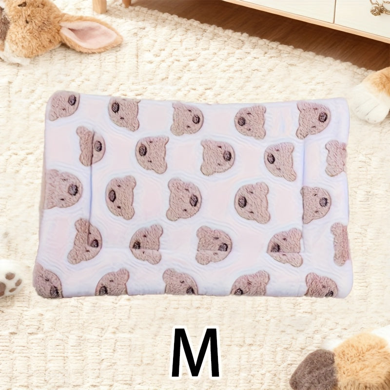 Tapis double épaisseur pour chien et chat, chaud et confortable, divers motifs imprimés, diverses couleurs