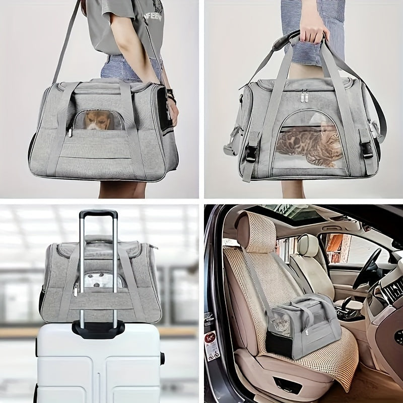Sac de transport pour chien et chat, conçu en maille pour une aération totale et un confort optimal de votre animal, divers coloris