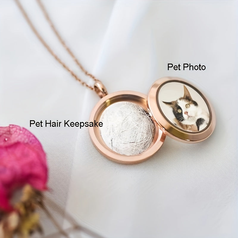 Collier commémoratif personnalisé pour se souvenir de votre animal de compagnie, pendentif pour poils d'animaux et photo de votre compagnon disparu, diverses couleurs