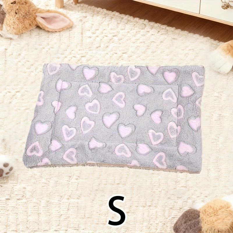 Tapis double épaisseur pour chien et chat, chaud et confortable, divers motifs imprimés, diverses couleurs