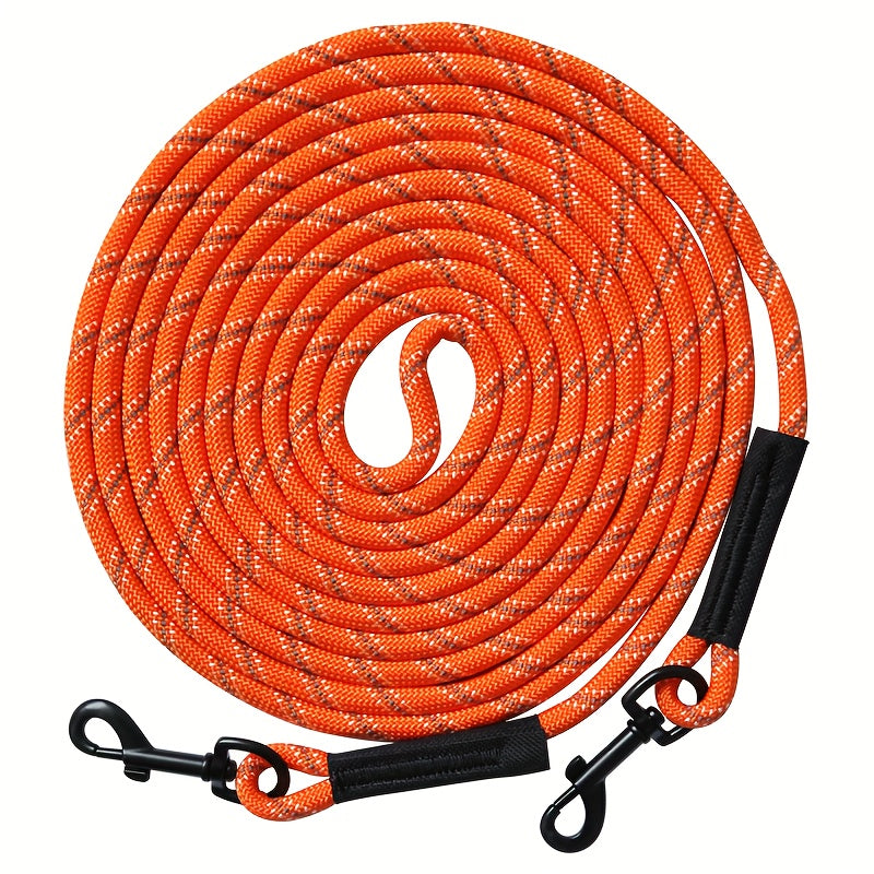 Laisse d'entraînement pour chien de 20 m et 30 m, deux crochets pivotants à 360°, adaptée à l'entraînement au rappel, au camping, à la promenade dans le jardin, etc., matériau en polypropylène, pour chiens de toutes tailles, diverses couleurs