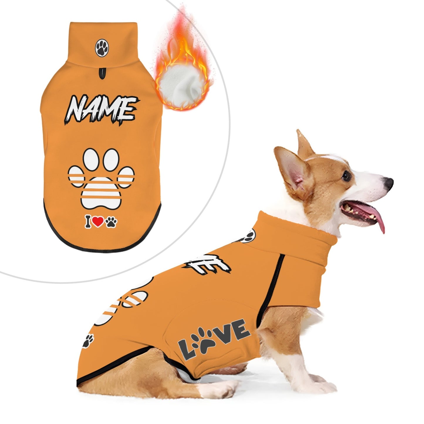 Sweat-shirt personnalisable pour chien, en polyester, confortable et chaud, adapté aux chiens de taille moyenne et grande - lavable en machine, diverses couleurs