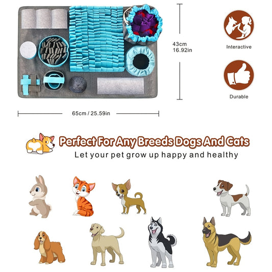 Tapis à renifler pour chien de toute taille, pour dépenser leur énergie, jouet de chasse au trésor pour chien