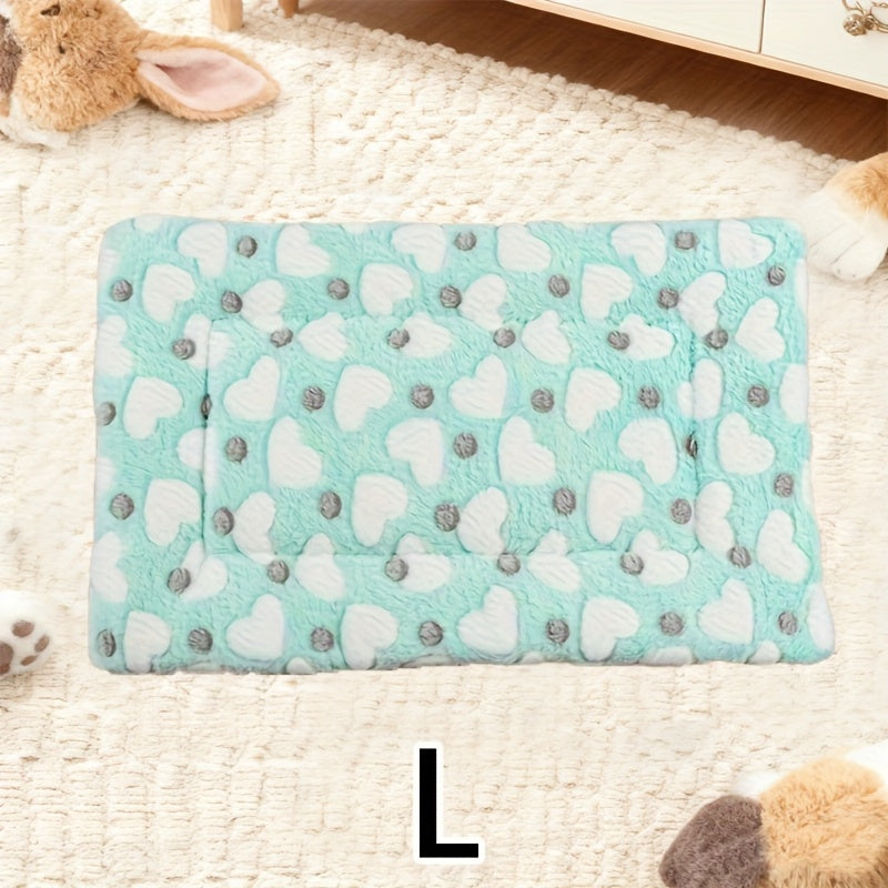 Tapis double épaisseur pour chien et chat, chaud et confortable, divers motifs imprimés, diverses couleurs