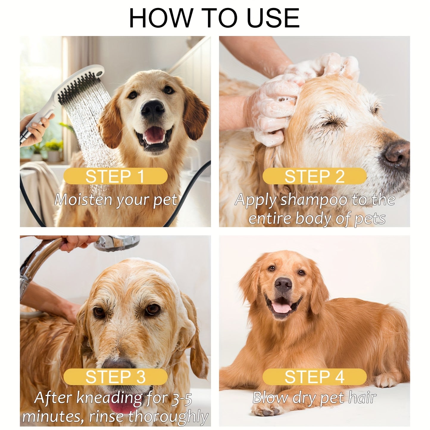 Shampooing pour chiots - Formule extra douce et apaisante à base d'extraits d'avoine, nettoie et élimine les odeurs, adoucit et apaise, parfum longue durée, shampooing et après-shampooing