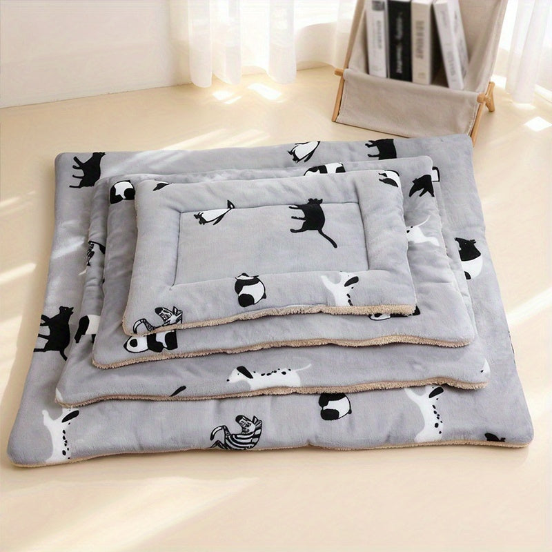 Tapis confortable pour chien et chat, bien épais, doux et chaud. Divers motifs mignons, lavable en machine